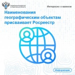 Наименования географическим объектам присваивает Росреестр