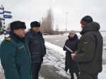 Межведомственный рейд по проверке ледовой обстановки на р. Волга р.п. Духовницкое. 