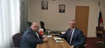 Рабочая встреча с министром здравоохранения области Олегом Костиным. 