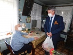 Поздравление ветеранов Великой Отечественной войны Виктора Ивановича Гонякина и Перепелкина Александра Васильевича с Днём Великой Победы